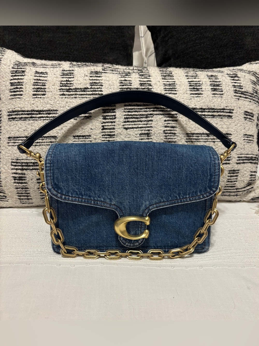 NWOT - COACH Denim Chain Tabby 30 Shoulder Bag - Picture 8 of 15